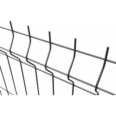 Plotový panel 3D s prolisem - výška 153 cm, drát 4 mm, PVC antracit – Zboží Mobilmania