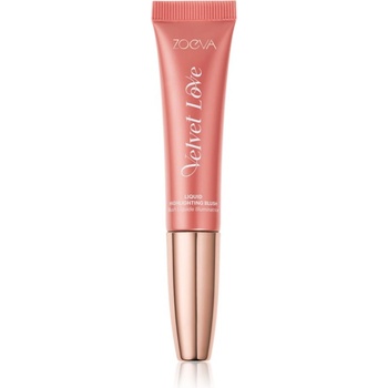 ZOEVA Velvet Love Liquid Highlighting Blush течен руж за озаряване на лицето цвят Peach Nectar 13ml
