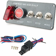 Panel s 4x spínači + tlačítko START, 12V