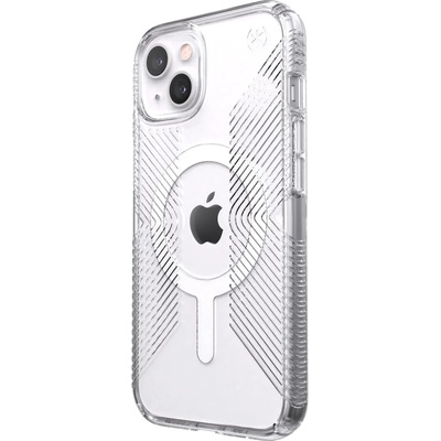Speck Калъф за Apple iPhone 13, поликарбонатов, Speck Presidio Perfect Clear Grip + MS Clear (141761-5085), удароустойчив, антимикробно покритие Microban, съвместим с аксесоари на Apple MagSafe, прозрачен (141761-5085)
