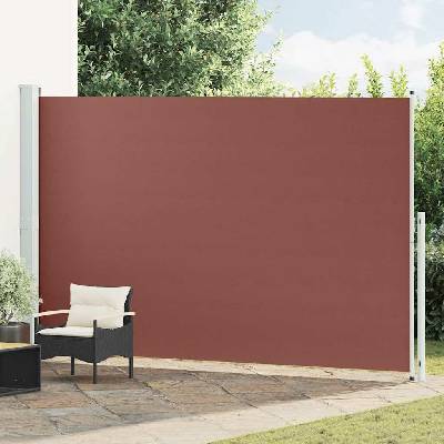 vidaXL Zatahovací boční markýza 220 x 500 cm hnědá
