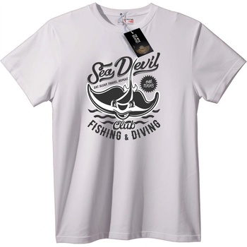 NOONEBRAND Тениска Sea Devil Club риболов и гмуркане - XL, White