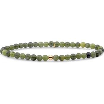 Sparkling Jewels korálkový náramok so zeleným jadeitom SBG-GEM61-ADD-4MM