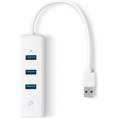 TP-Link UE330 USB 3.0 Hub Ethernet Adapter Gigabit with 3 USB 3.0 ports, Compatible with Windows, Mac OS, Linux OS, Chrome OS, Compact and lightweight