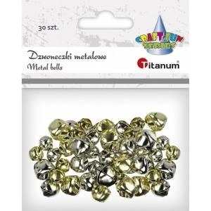 TITANUM Metal bells 8/10/12mm zlote, silver 30pcs
