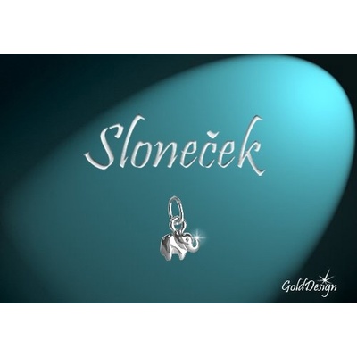 Gold Design Sloneček přívěsek stříbřený GD1029
