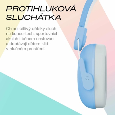 LAMAX KIDMUFFS1 Svetlomodrá,Biela