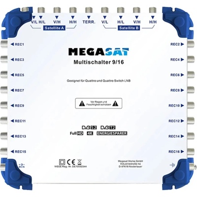 Multiprepínač Megasat 9/16 PROFI