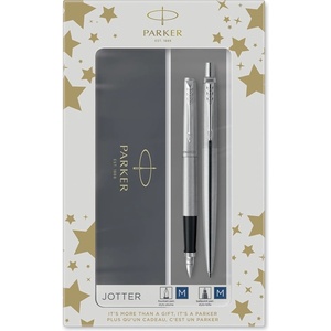 Parker Duosæt Jotter CT химикалка + писалка сребро (2093258)