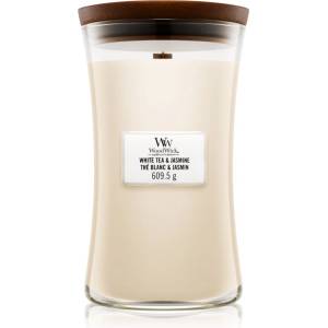 WoodWick White Tea & Jasmine ароматна свещ с дървен фитил 609.5 гр