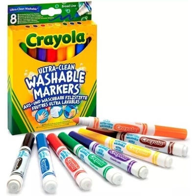 Crayola Крайола: супер миещи се, дебели маркери - 8 бр (58-8328g)