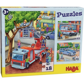 HABA Детски пъзели Haba 3 в 1 - Професии (302759)