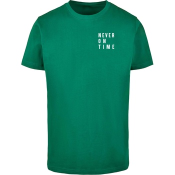 Mister Tee Тениска Never On Time Tee forest green XXLUB-MT1144-02532 - Тъмносив, размер S