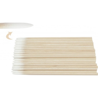 NANI Dřevěné tyčinky na nehty s bavlnou 100 ks