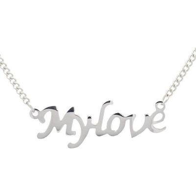 Blingstar Řetízek s nápisem My Love z chirurgické oceli 1152