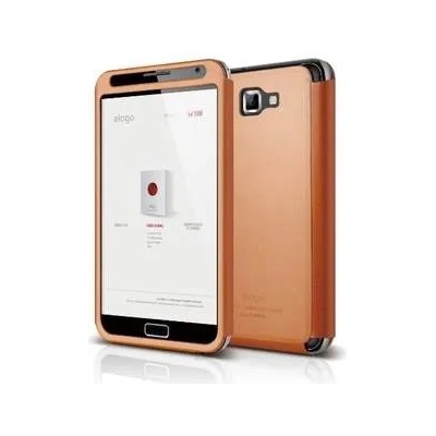 elago S4 Bar Type - калъф от естествена кожа + защитно покритие за Samsung Galaxy Note