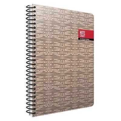 GIPTA Тетрадка Notecraft, кремава хартия, широки редове, твърда корица, със спирала, 17 х 24 cm, 120 листа (5793)