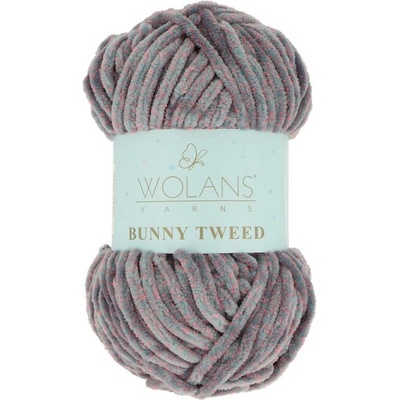 Wolans Bunny Tweed 14 sivá s ružovou