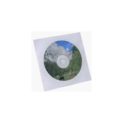 Obálka na CD 1ks papírová s okénkem, barevný mix, balení 100ks