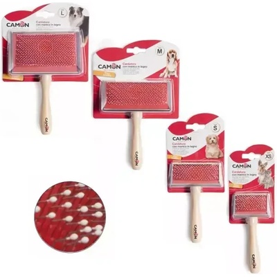 Camon четка с дървена дръжка S 6sm