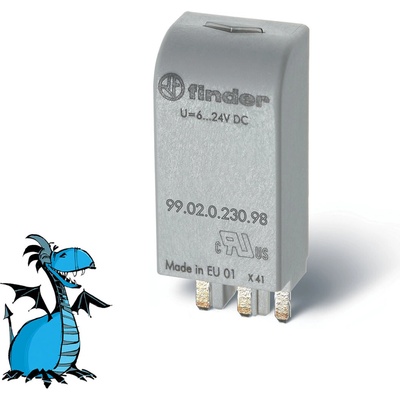 FINDER Modul 99.02.0.230.98, LED+V, 110-240V AC/DC 9902023098