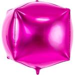 Party Deco Фолиев Балон Куб, Тъмно Розов, 35x35x35 см (FB14M-006)