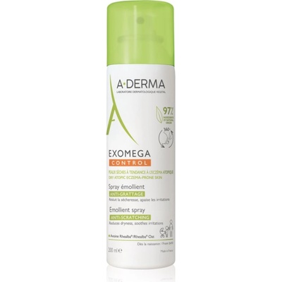 A-DERMA Exomega Control Emollient spray хидратиращ крем за подсилване на защитната бариера на чувствителна и атопична кожа в спрей 200ml