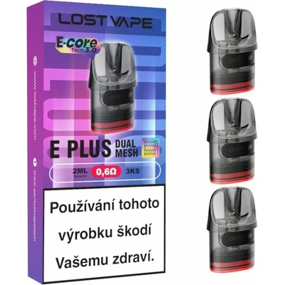 Lost Vape E Plus Dual Pod cartridge 3 ks 0,60 ohm