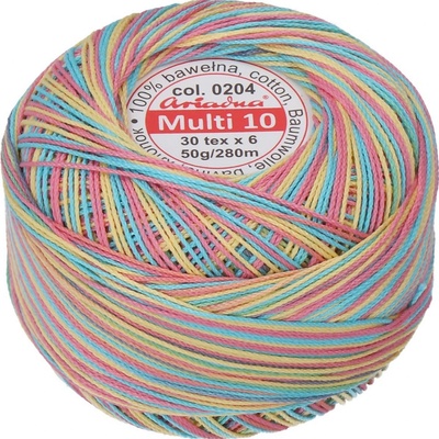 Ariadna Viacfarebná priadza Multi 10 50 g - 0204