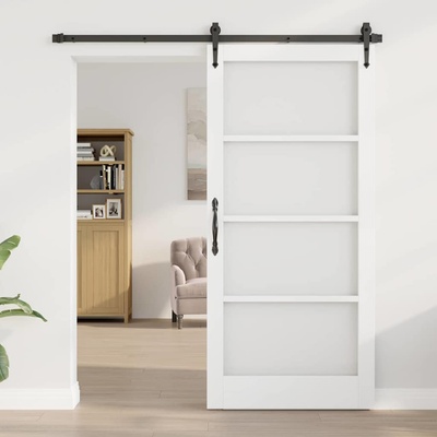 vidaXL Вътрешна врата ORKDAL Бяло грундирано 93 x 202 см (4102704)