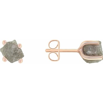 Eppi Zlaté náušnice s nebrúsenými diamantmi Mason E38648
