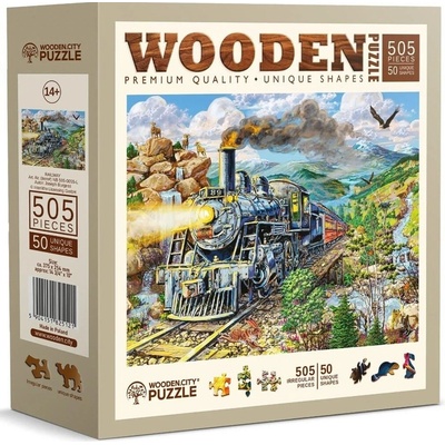 WOODEN CITY Dřevěné Železnice 2v1 EKO 505 dílků