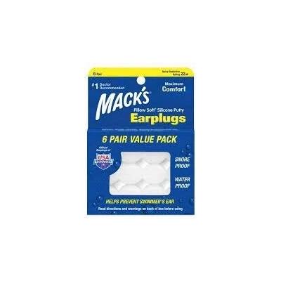 Mack's Pillow Měkké silikonové špunty do uší 6 párů