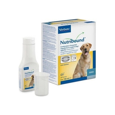 Virbac Nutribound Dog perorálny roztok pre psov počas rekonvalescencie 3x150 ml