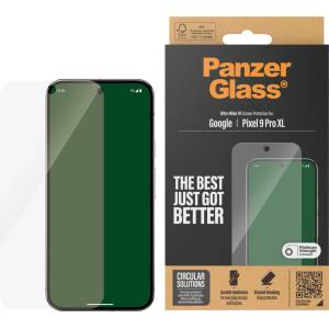 Panzer Стъклен протектор PanzerGlass за Google Pixel 9 Pro XL, UWF, Antibacterial, Черен