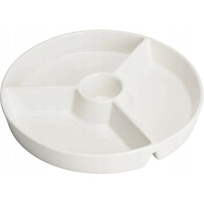 Talíř DĚLENÝ na chuťovky, předkrmy, zeleninu, sýry, uzeniny, servírovací tác 26 cm