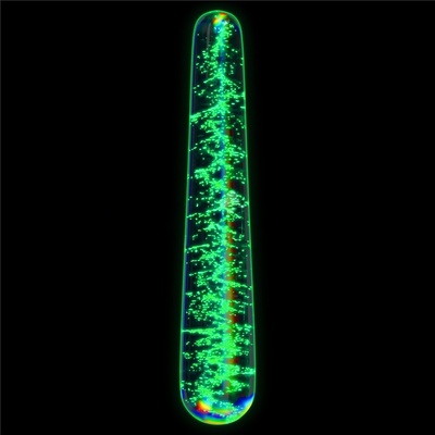 LoveToy Glow-in-the-dark Twilight Gleam Glass Dildo Slim Fantasy