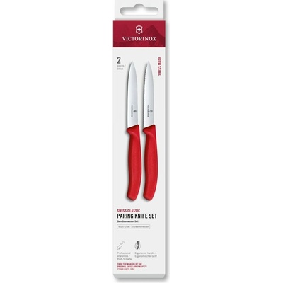 Victorinox Sada 2 malých kuchyňských nožů Swiss Classic10cm červené