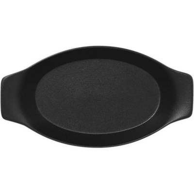RAK Porcelain Tanier oválny s rúčkou 42 cl, čierna NFOPOD25BK-24
