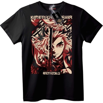 NOONEBRAND Тениска Rengoku от Demon Slayer - 2XL, White