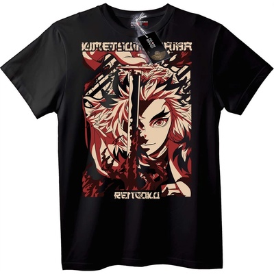 NOONEBRAND Тениска Rengoku от Demon Slayer - 2XL, White