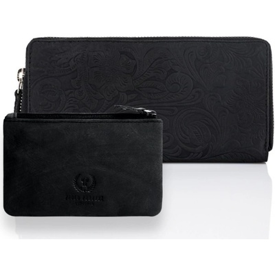 Paolo Peruzzi Dámska súprava peňaženka + puzdro ZUP-38-BL čierna T-51 ZUP-38-BL