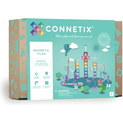 Connetix Guličková dráha Pastel 106 ks