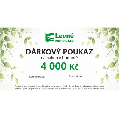 DÁRKOVÝ POUKAZ na nákup matrací