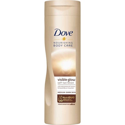 Dove Body Love Care + Visible Glow Self-Tan Lotion samoopalovací hydratační mléko Medium To Dark 400 ml – Zboží Dáma