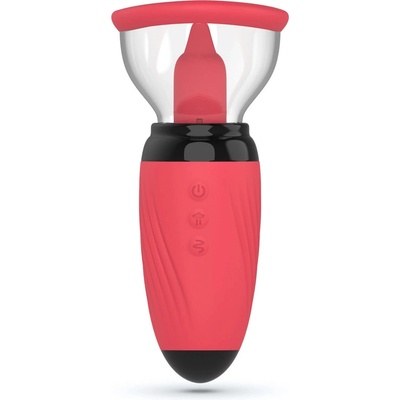 Crushious Scarlet Red Multifunkčná vibračná a sacia pumpa USB 14,6 cm
