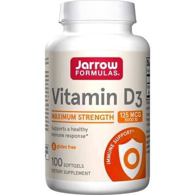 Jarrow Vitamin D3 5000IU 100 softgelových kapsúl