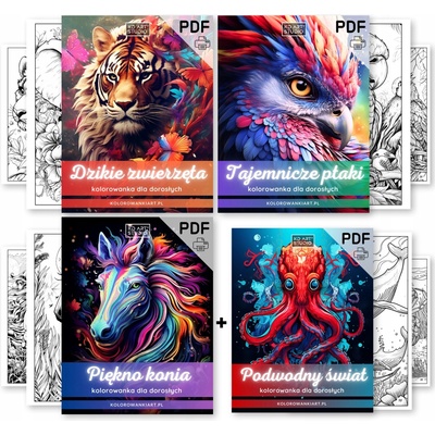SÚBOR 4 OMAĽOVÁNOK PDF NA TLAČ 200 ILUSTRÁCIÍ NA STIAHNUTIE A4