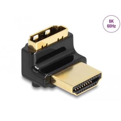 Delock HDMI adapter apa - anya 90 fok felfelé néző csatlakozódugóval 8K 60 Hz fém (60017) (60017) (60017)