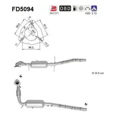 AS Filtr pevných částic ASA FD5094